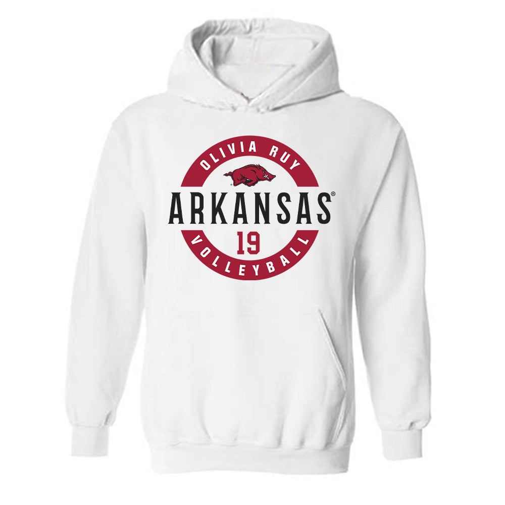 Arkansas - NCAA Women's Volleyball : Olivia Ruy - Classic Fashion Shersey Hooded Sweatshirt