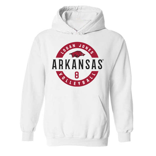 Arkansas - NCAA Women's Volleyball : Logan Jones - Classic Fashion Shersey Hooded Sweatshirt