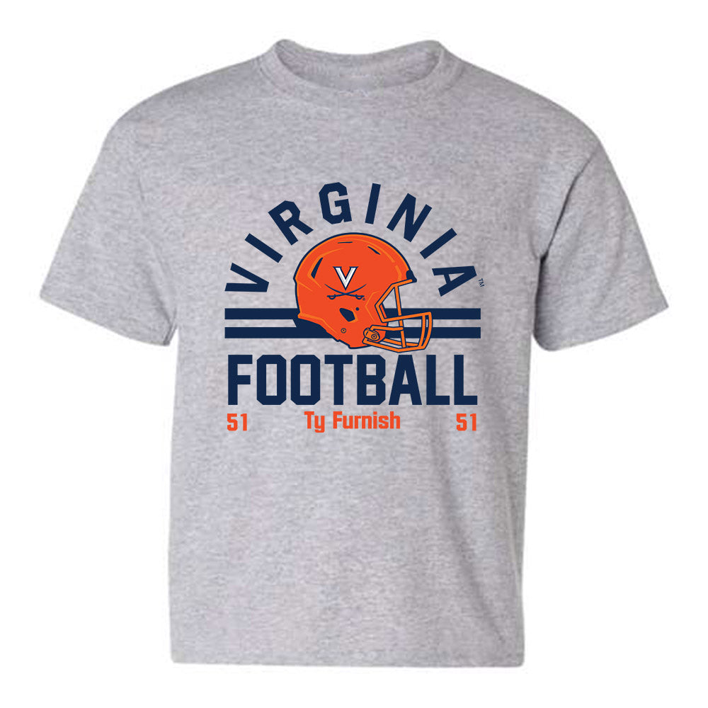 Virginia - NCAA Football : Ty Furnish - Grey Classic Fashion Shersey Youth T-Shirt
