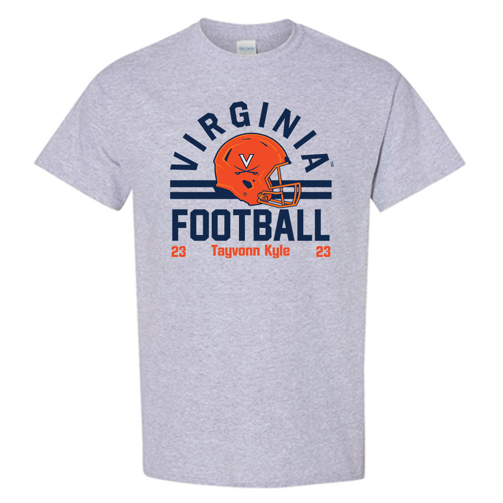 Virginia - NCAA Football : Tayvonn Kyle - Grey Classic Fashion Shersey Short Sleeve T-Shirt