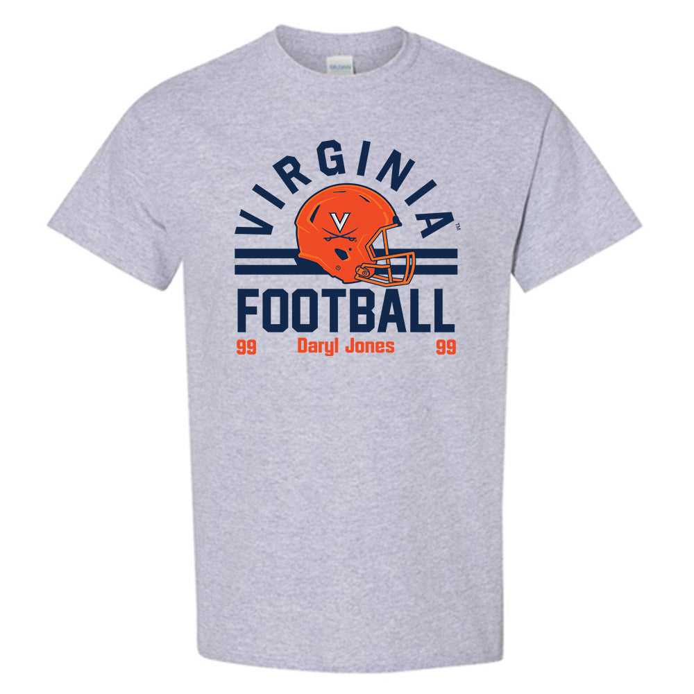 Virginia - NCAA Football : Daryl Jones - Grey Classic Fashion Shersey Short Sleeve T-Shirt