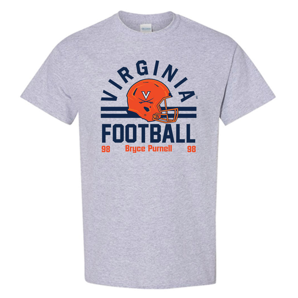 Virginia - NCAA Football : Bryce Purnell - Grey Classic Fashion Shersey Short Sleeve T-Shirt