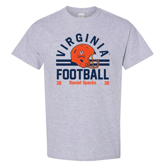 Virginia - NCAA Football : Daniel Sparks - Grey Classic Fashion Shersey Short Sleeve T-Shirt