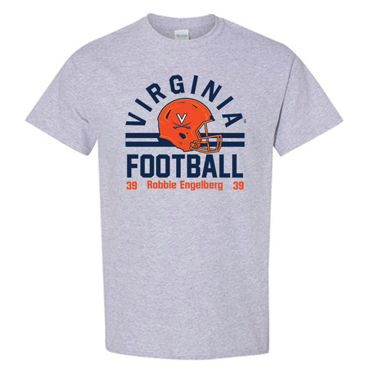 Virginia - NCAA Football : Robbie Engelberg - Grey Classic Fashion Shersey Short Sleeve T-Shirt