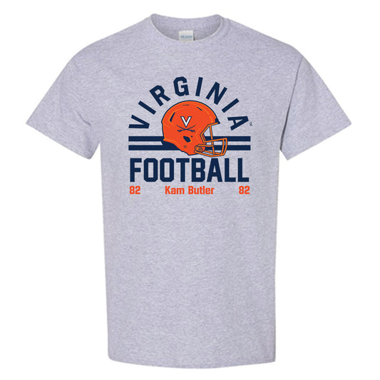 Virginia - NCAA Football : Kam Butler - Grey Classic Fashion Shersey Short Sleeve T-Shirt