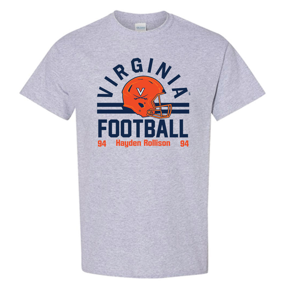 Virginia - NCAA Football : Hayden Rollison - Grey Classic Fashion Shersey Short Sleeve T-Shirt