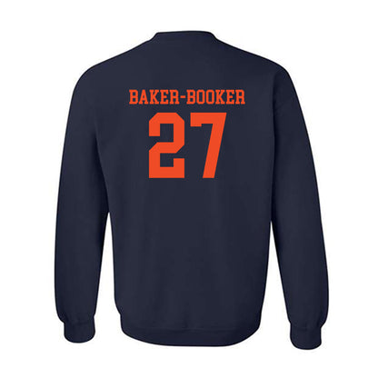 Virginia - NCAA Football : Trent Baker-booker - Navy Classic Shersey Sweatshirt