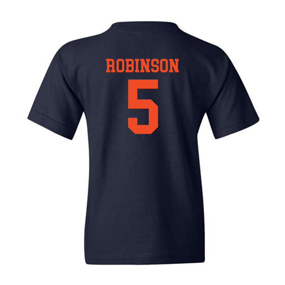 Virginia - NCAA Football : Kamren Robinson - Navy Classic Shersey Youth T-Shirt