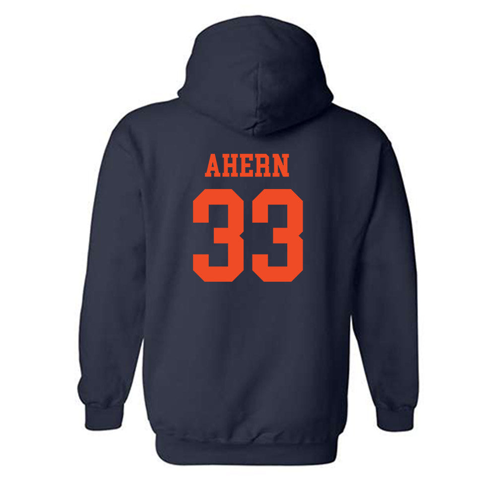 Virginia - NCAA Football : Josh Ahern - Navy Classic Shersey Hooded Sweatshirt