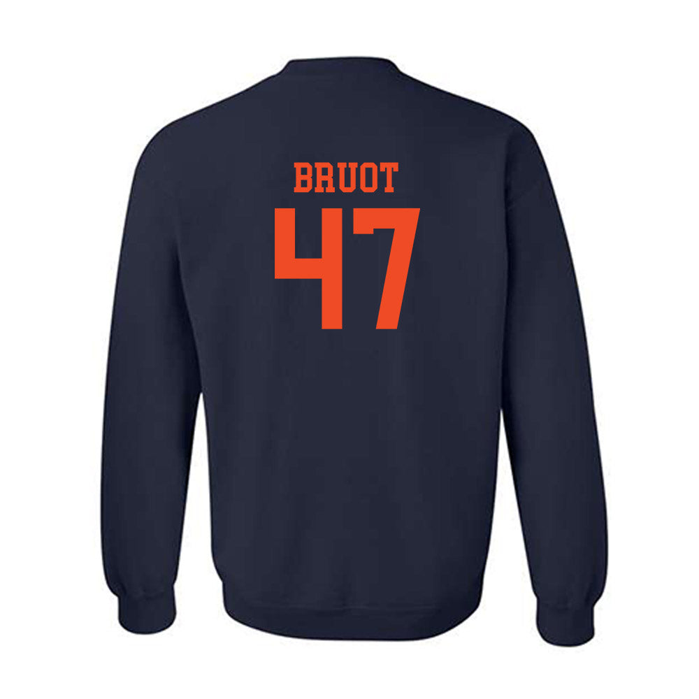 Virginia - NCAA Football : Vadin Bruot - Navy Classic Shersey Sweatshirt