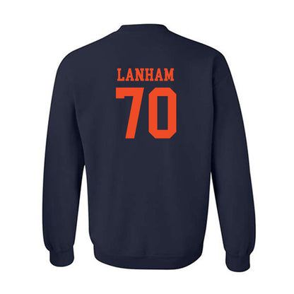 Virginia - NCAA Football : Grant Lanham - Navy Classic Shersey Sweatshirt