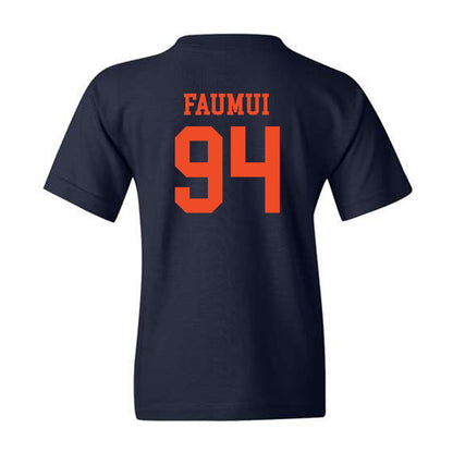 Virginia - NCAA Football : Aaron Faumui - Navy Classic Shersey Youth T-Shirt