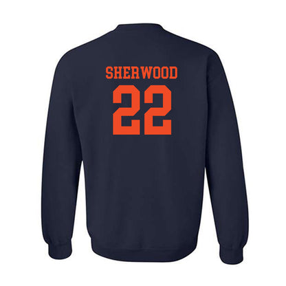 Virginia - NCAA Football : Devin Sherwood - Navy Classic Shersey Sweatshirt