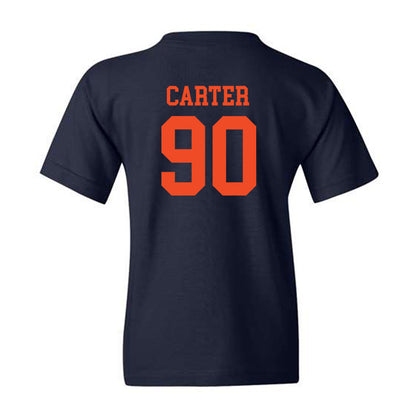 Virginia - NCAA Football : Jahmeer Carter - Navy Classic Shersey Youth T-Shirt
