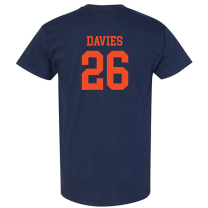 Virginia - NCAA Football : Ethan Davies - Navy Classic Shersey Short Sleeve T-Shirt