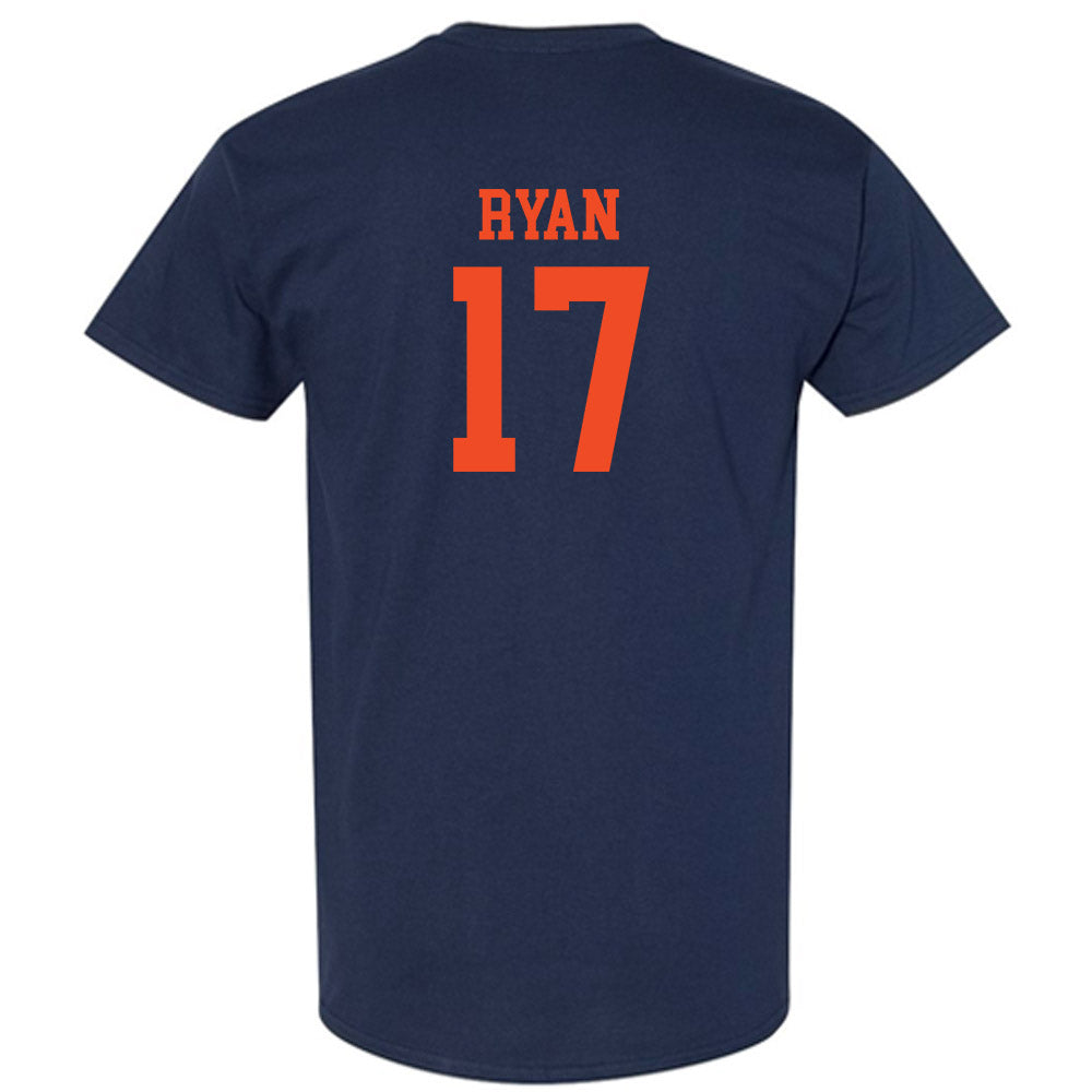 Virginia - NCAA Football : Aidan Ryan - Navy Classic Shersey Short Sleeve T-Shirt