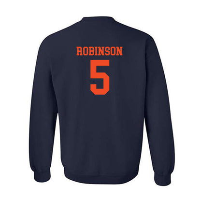 Virginia - NCAA Football : Kamren Robinson - Navy Classic Shersey Sweatshirt