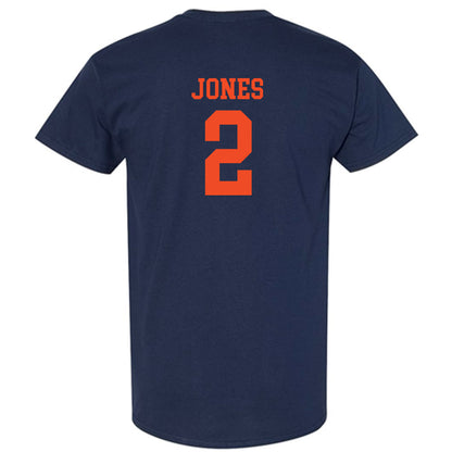 Virginia - NCAA Football : Perris Jones - Navy Classic Shersey Short Sleeve T-Shirt