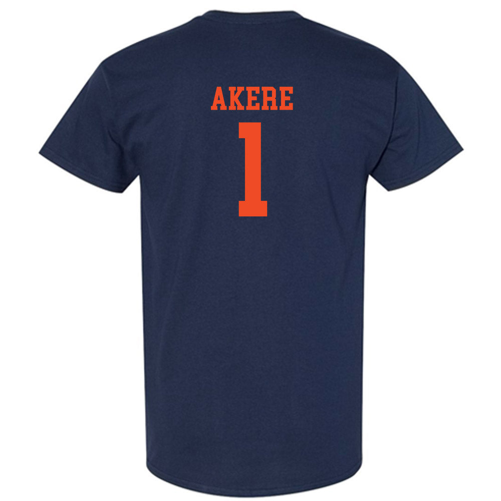 Virginia - NCAA Football : Paul Akere - Navy Classic Shersey Short Sleeve T-Shirt