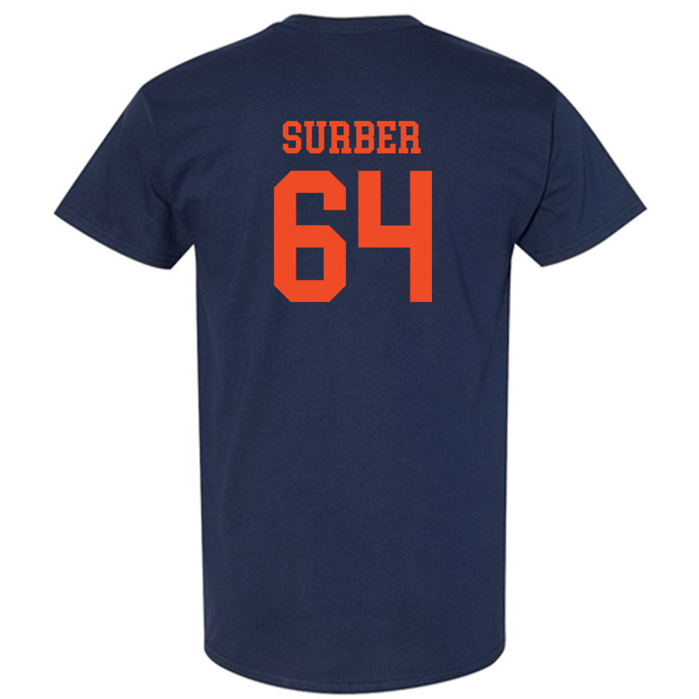 Virginia - NCAA Football : Cole Surber - Navy Classic Shersey Short Sleeve T-Shirt