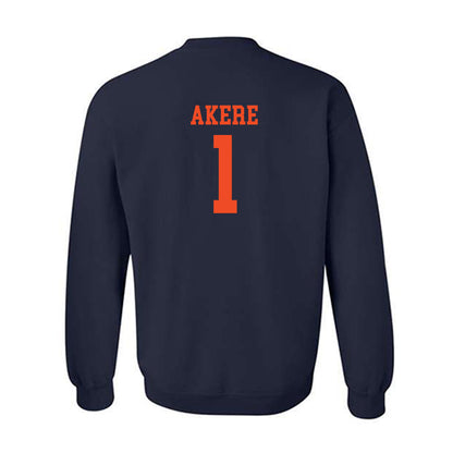 Virginia - NCAA Football : Paul Akere - Navy Classic Shersey Sweatshirt