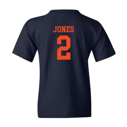 Virginia - NCAA Football : Perris Jones - Navy Classic Shersey Youth T-Shirt