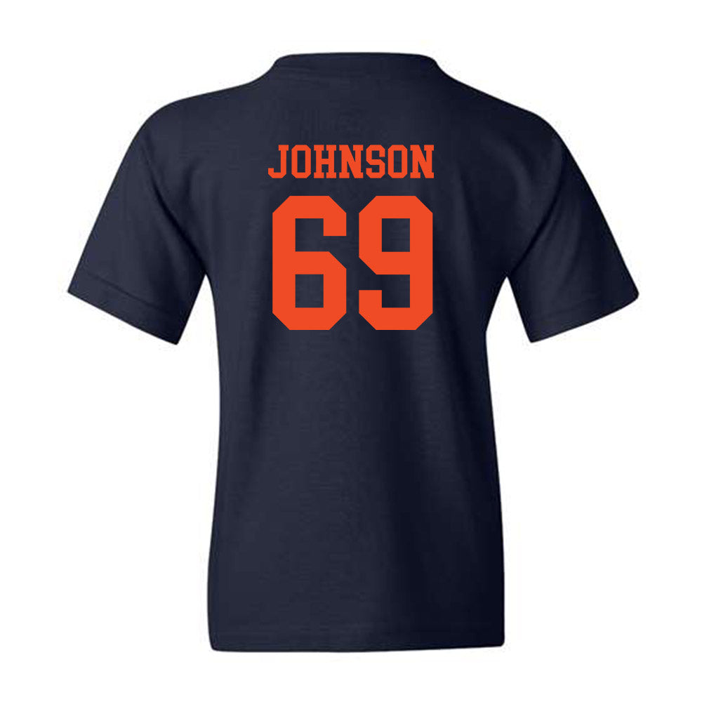 Virginia - NCAA Football : Luke Johnson - Navy Classic Shersey Youth T-Shirt