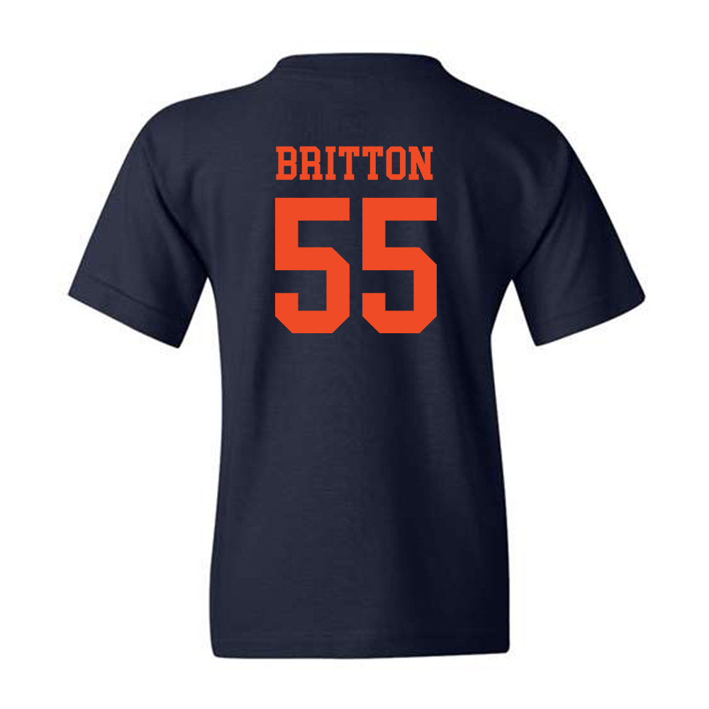 Virginia - NCAA Football : Anthony Britton - Navy Classic Shersey Youth T-Shirt