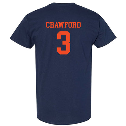Virginia - NCAA Football : Delaney Crawford - Navy Classic Shersey Short Sleeve T-Shirt