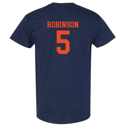 Virginia - NCAA Football : Kamren Robinson - Navy Classic Shersey Short Sleeve T-Shirt