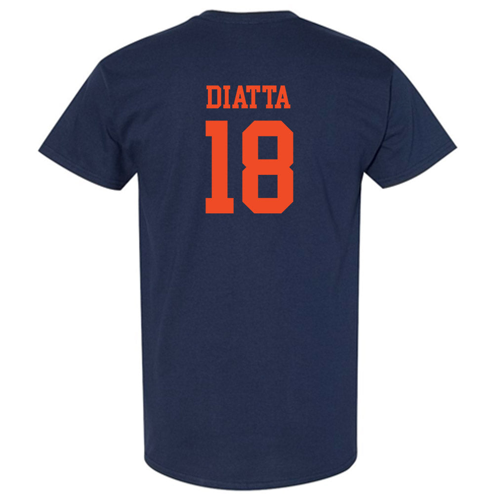 Virginia - NCAA Football : Michael Diatta - Navy Classic Shersey Short Sleeve T-Shirt