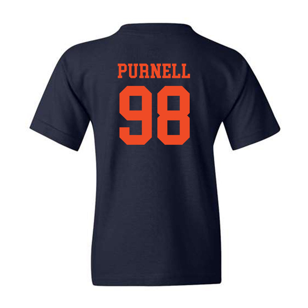 Virginia - NCAA Football : Bryce Purnell - Navy Classic Shersey Youth T-Shirt