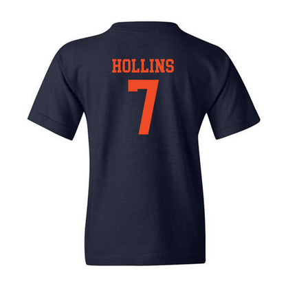 Virginia - NCAA Football : Mike Hollins - Navy Classic Shersey Youth T-Shirt