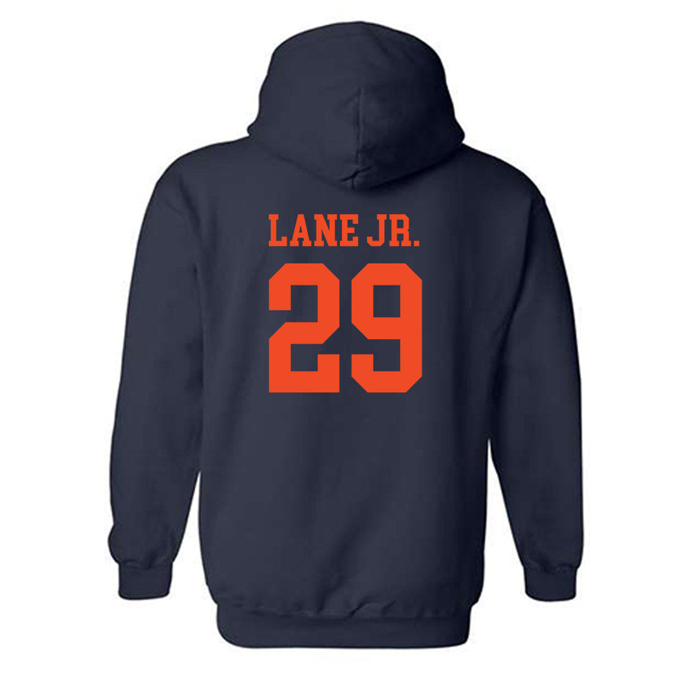 Virginia - NCAA Football : Davis Lane Jr. - Navy Classic Shersey Hooded Sweatshirt