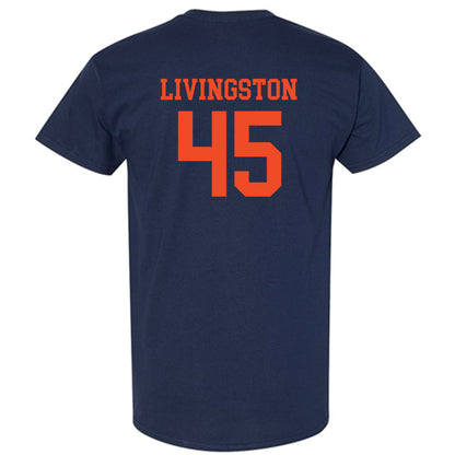 Virginia - NCAA Football : Aidan Livingston - Navy Classic Shersey Short Sleeve T-Shirt