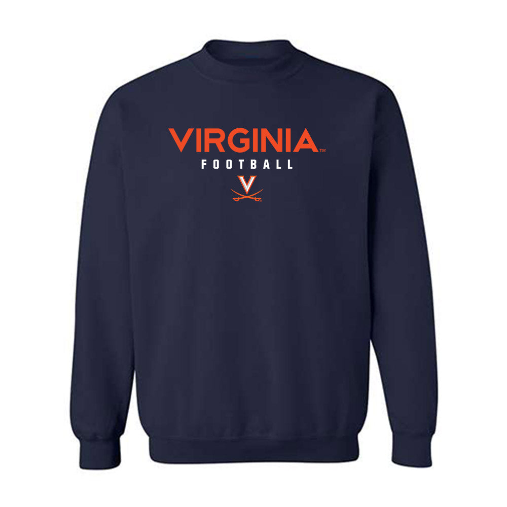 Virginia - NCAA Football : Luke Johnson - Navy Classic Shersey Sweatshirt