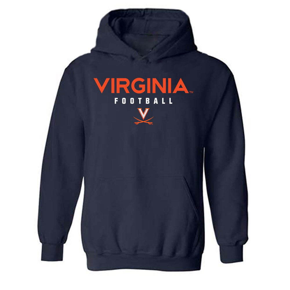 Virginia - NCAA Football : Ty Furnish - Navy Classic Shersey Hooded Sweatshirt