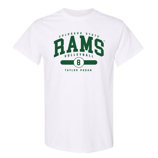 Colorado State - NCAA Women's Volleyball : Taylor Pagan - White Classic Fashion Shersey Short Sleeve T-Shirt
