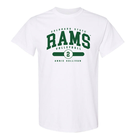 Colorado State - NCAA Women's Volleyball : Annie Sullivan - White Classic Fashion Shersey Short Sleeve T-Shirt