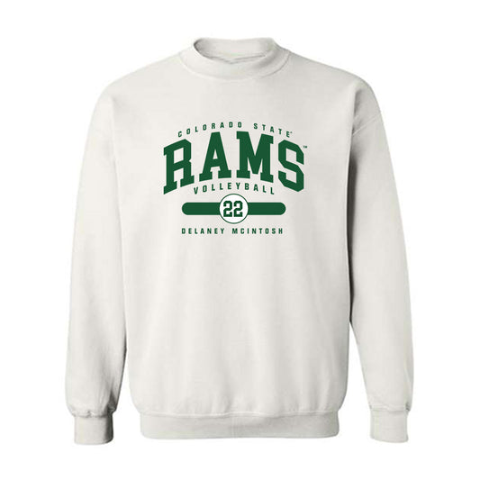 Colorado State - NCAA Women's Volleyball : Delaney McIntosh - White Classic Fashion Shersey Sweatshirt