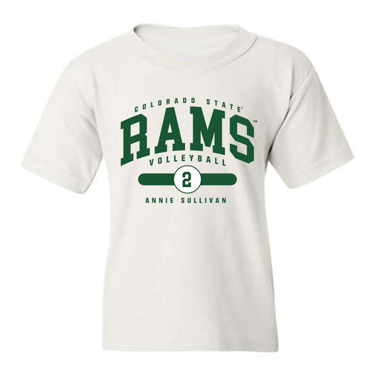 Colorado State - NCAA Women's Volleyball : Annie Sullivan - White Classic Fashion Shersey Youth T-Shirt