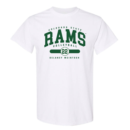 Colorado State - NCAA Women's Volleyball : Delaney McIntosh - White Classic Fashion Shersey Short Sleeve T-Shirt