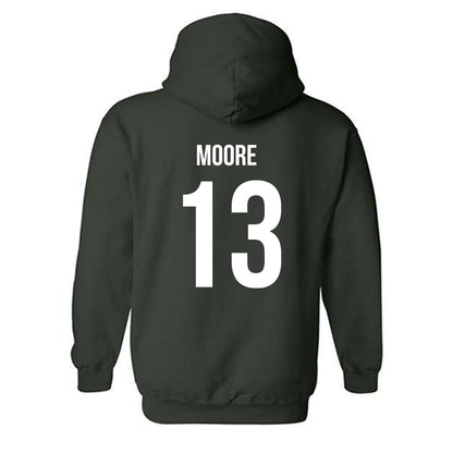 Michigan State - NCAA Women's Volleyball : Aliyah Moore - Green Replica Shersey Hooded Sweatshirt