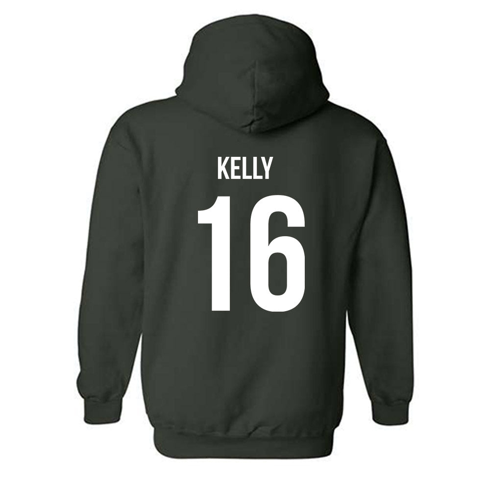 Michigan State - NCAA Women's Volleyball : Grace Kelly - Green Replica Shersey Hooded Sweatshirt