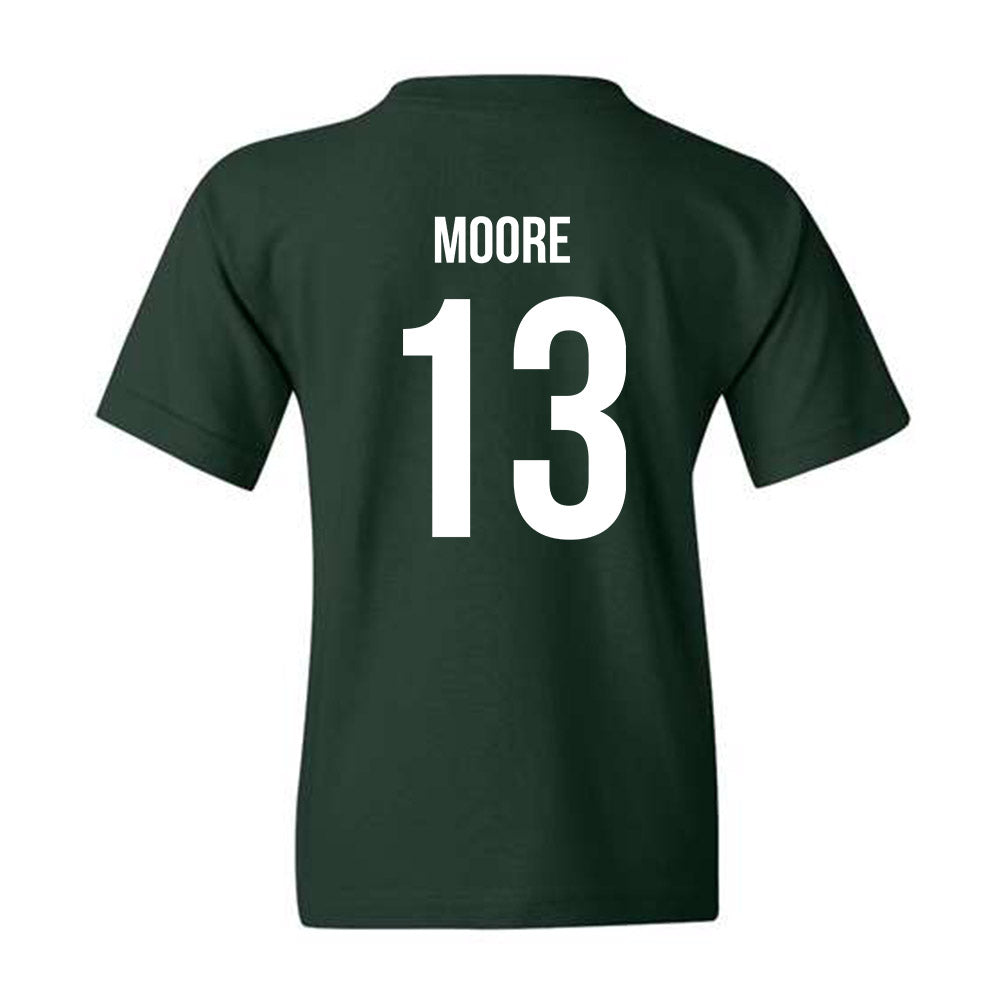 Michigan State - NCAA Women's Volleyball : Aliyah Moore - Green Replica Shersey Youth T-Shirt