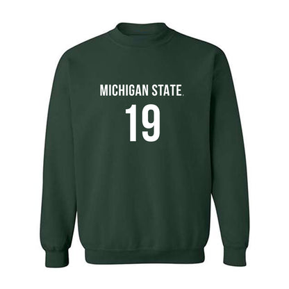 Michigan State - NCAA Women's Volleyball : Amani McArthur - Green Replica Shersey Sweatshirt