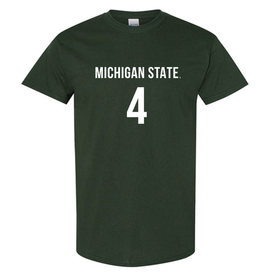 Michigan State - NCAA Women's Volleyball : Selin Aslayan - Green Replica Shersey Short Sleeve T-Shirt