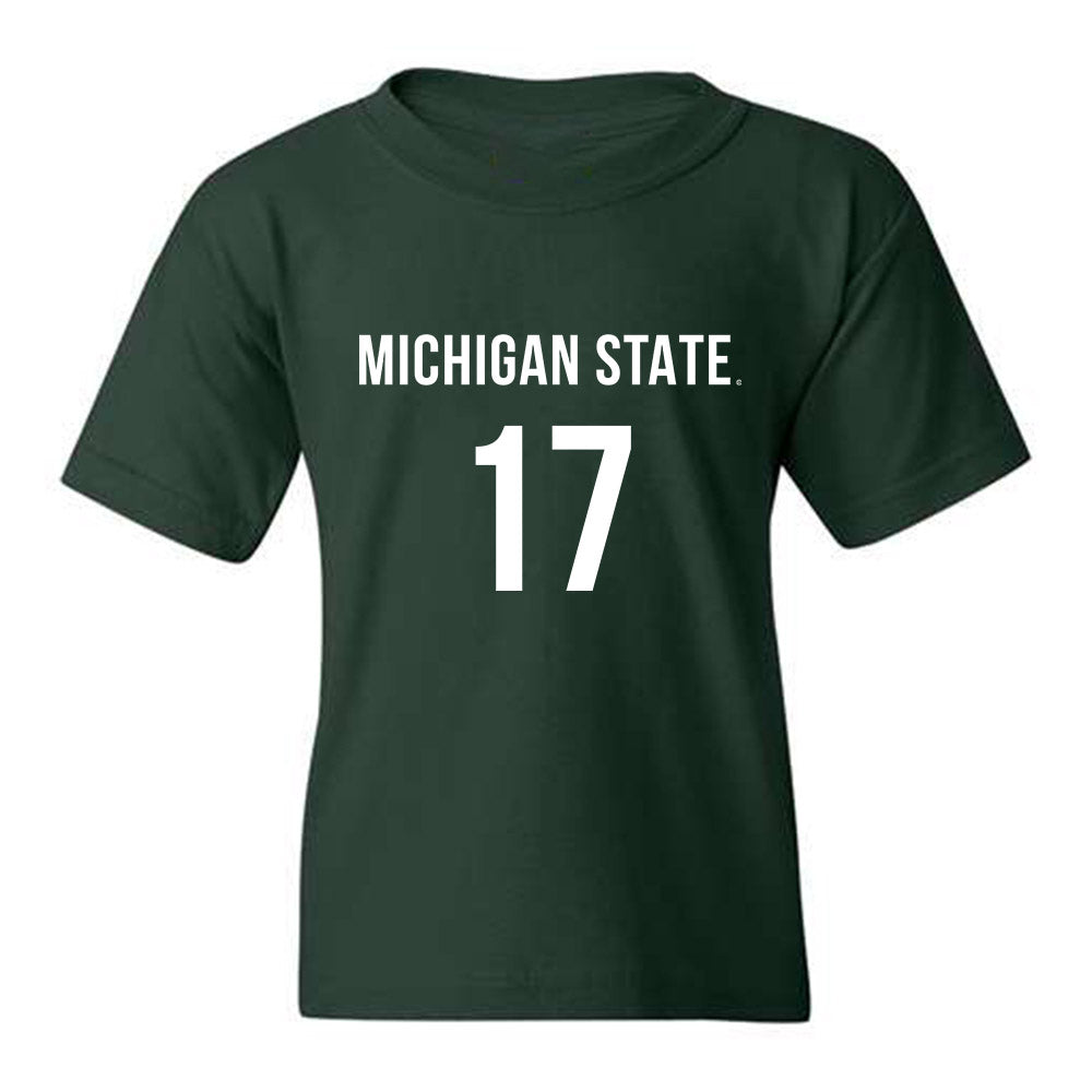 Michigan State - NCAA Women's Volleyball : Jayhlin Swain - Green Replica Shersey Youth T-Shirt