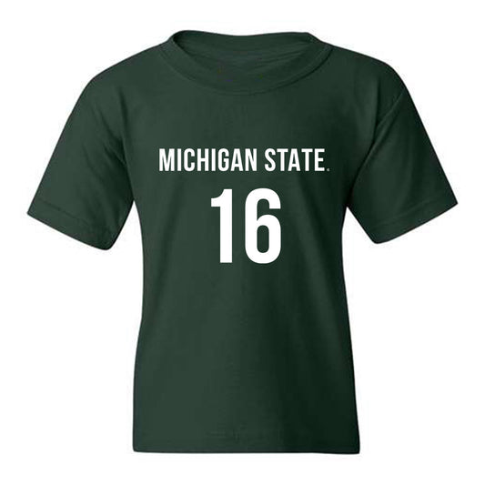 Michigan State - NCAA Women's Volleyball : Grace Kelly - Green Replica Shersey Youth T-Shirt