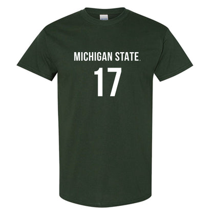 Michigan State - NCAA Women's Volleyball : Jayhlin Swain - Green Replica Shersey Short Sleeve T-Shirt